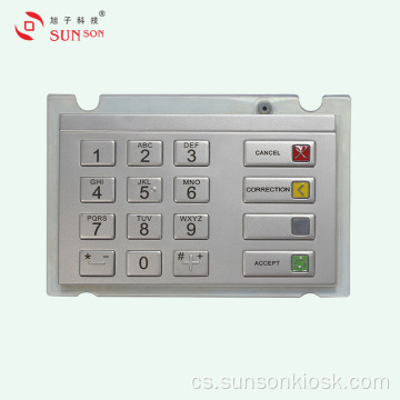 Numerická šifrovací PIN podložka pro platební kiosk